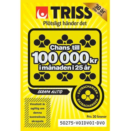 vad kostar en trisslott,triss sverige